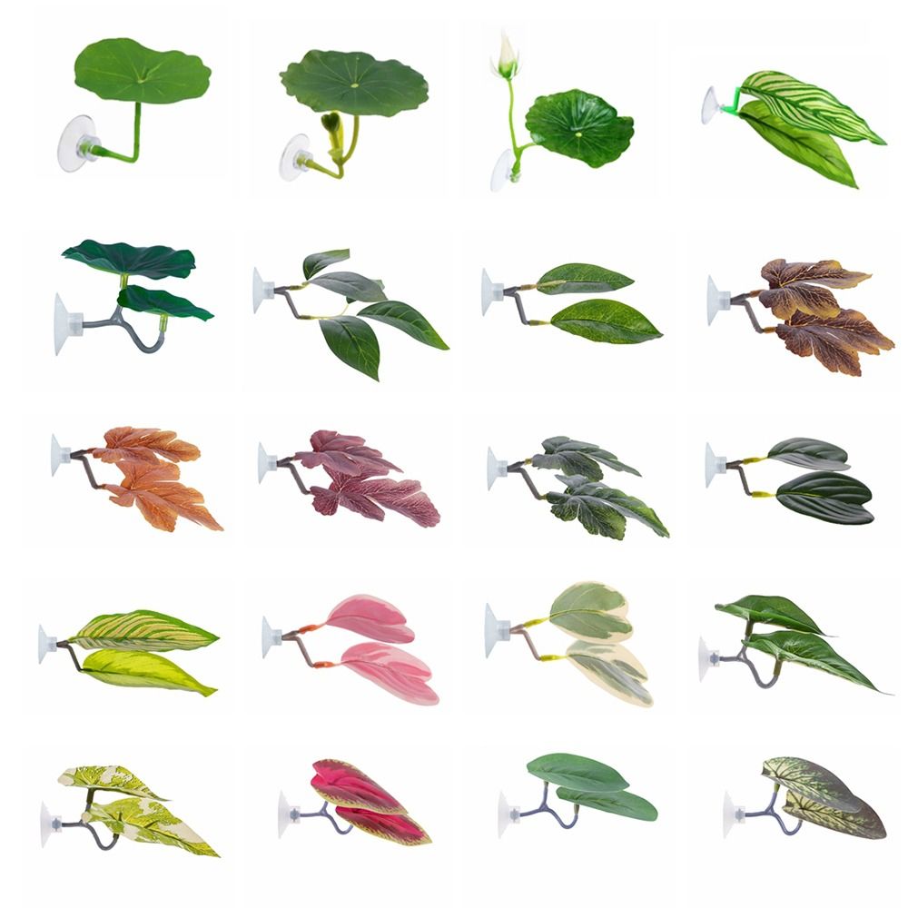 Aquarium Plant Growth - Plastic Betta Fish Rest Leaf Simulated