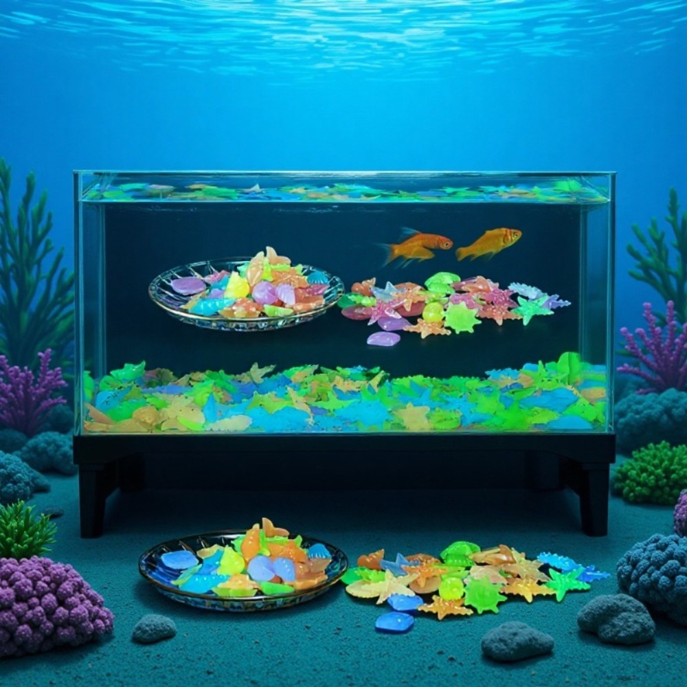 Aquarium Plant Delivery - Glowing Luminous Ocean Stones Fluorescent Conch