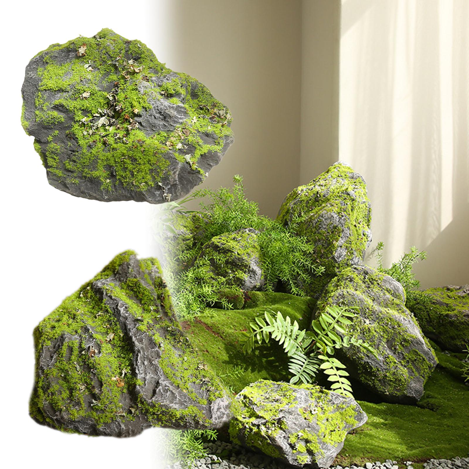 Planted Aquarium With Rocks - Faux Moss Stone Simulation Rock Lightweight
