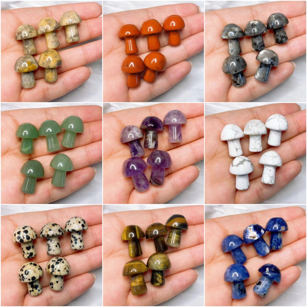 Aquarium Plant Delivery - Natural Crystal Mini Mushroom Gem Stone