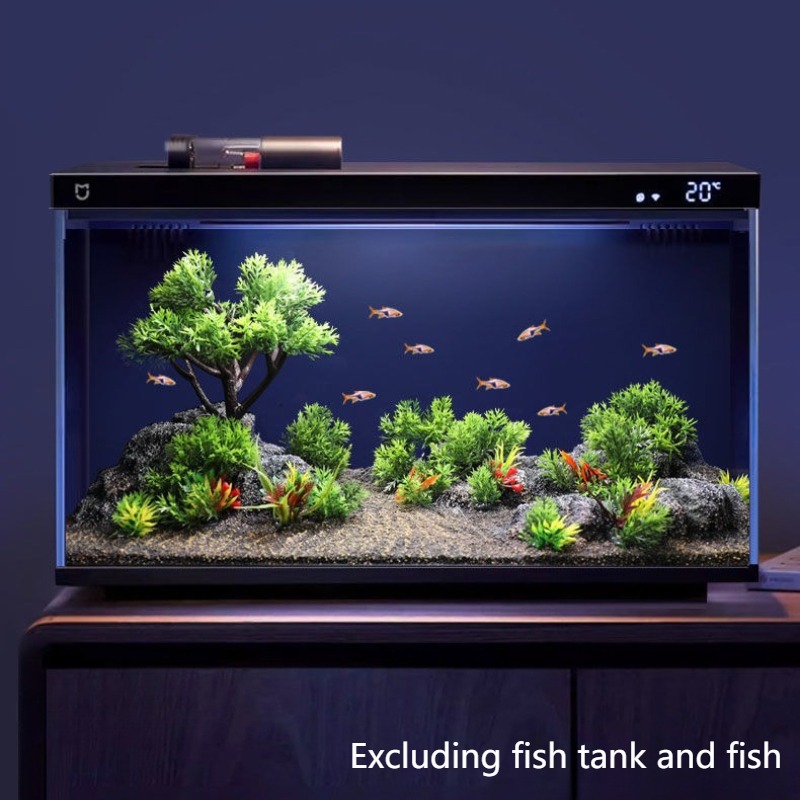 Planted Aquarium With Rocks - Fish Tank Decoration Simulation Ecology Plastic
