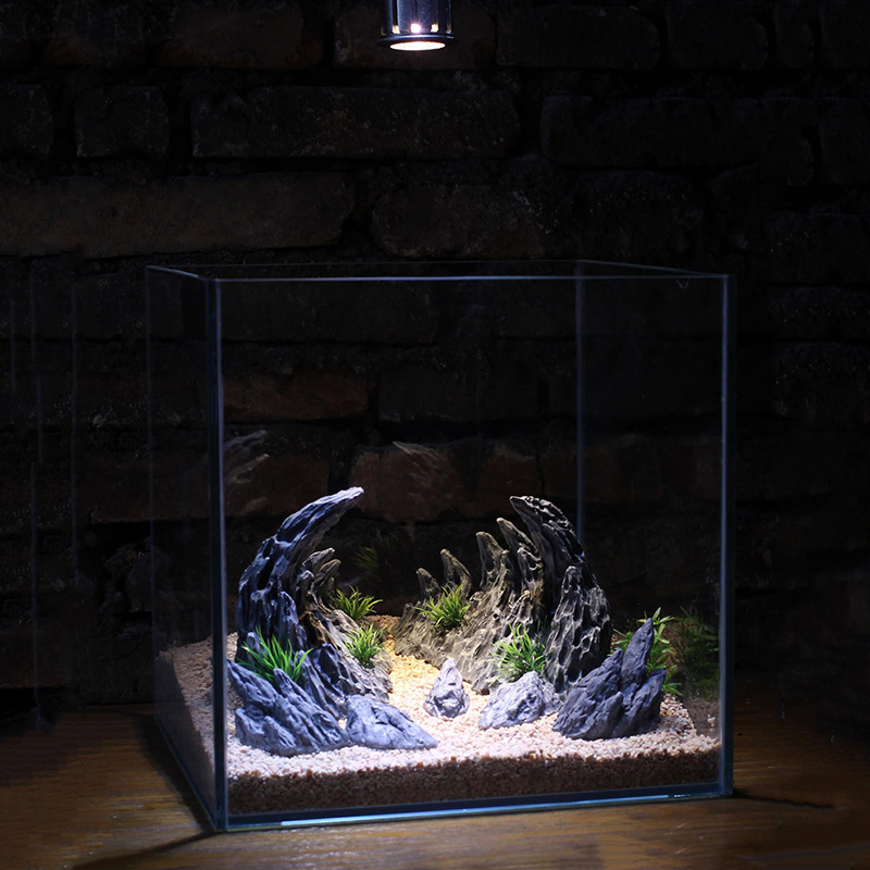 Planted Aquarium With Rocks - Fish Tank Simulation Stone Canyon Landscaping