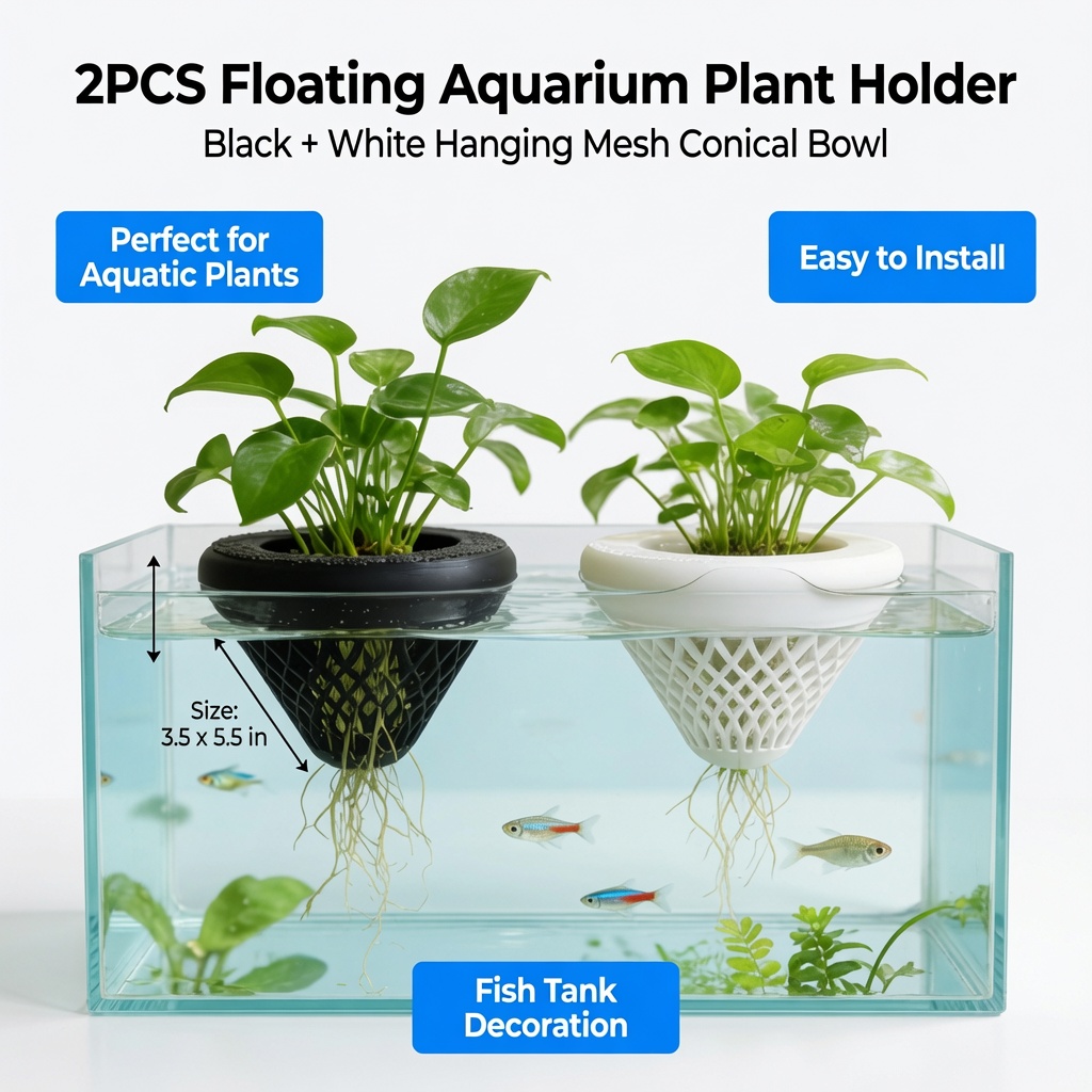 2PCS Floating Aquarium Plant H - Aquarium Plant Growth recension och pris