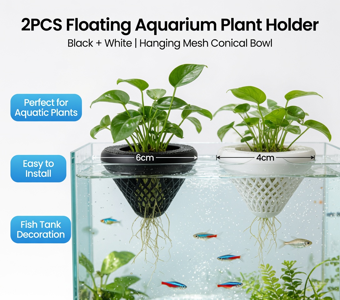 2PCS Floating Aquarium Plant H - Aquarium Plant Growth recension och pris