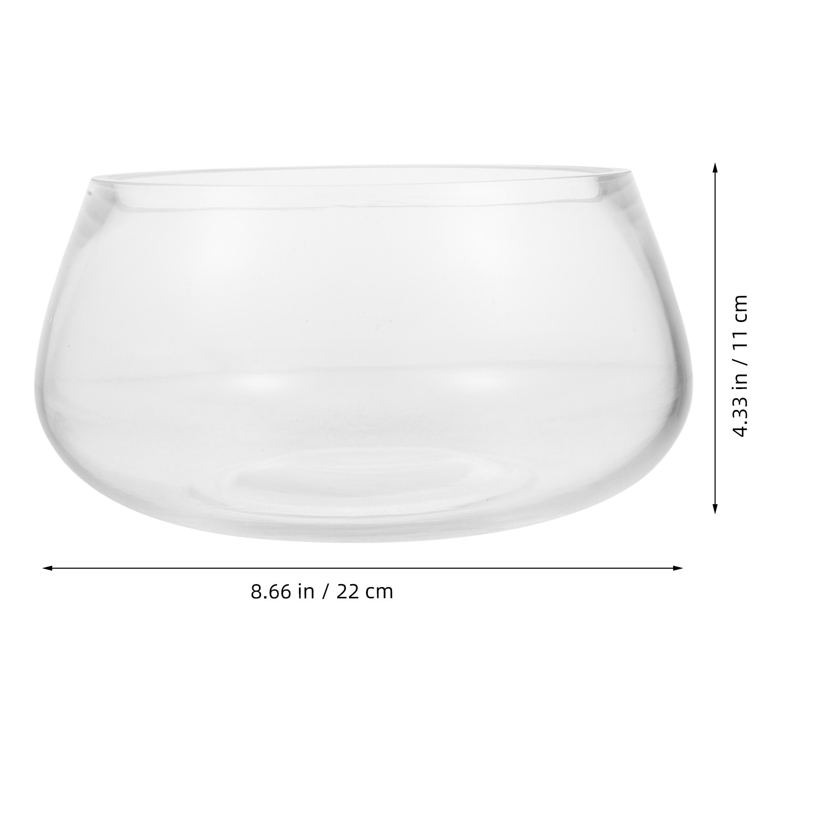 Small Round Clear Glass Fish B - Aquarium Planted Shop recension och pris