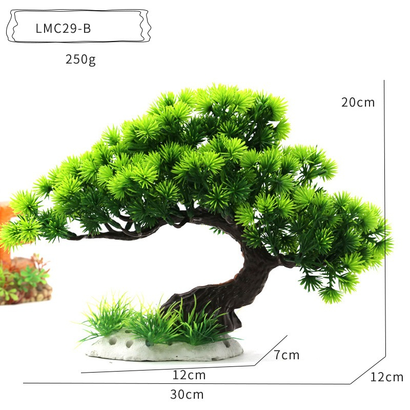 Plastic Water Plants Aquarium  - Planted Aquarium With Rocks recension och pris