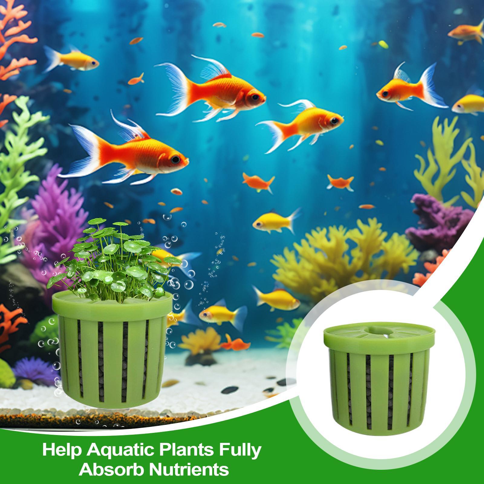 4 Pieces Aquarium Planter Pot  - Aquarium Plant Growth recension och pris