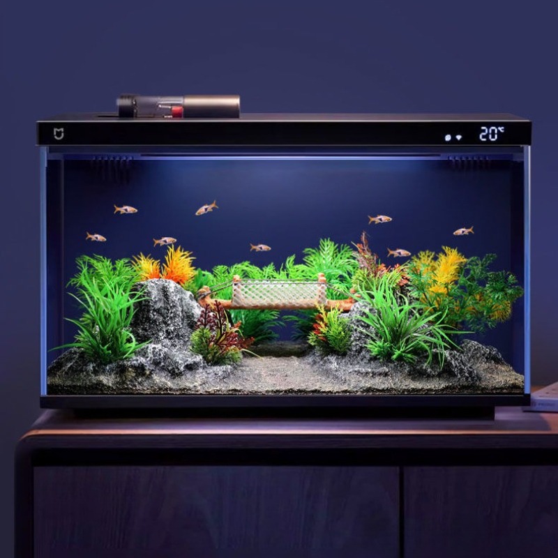 Fish Tank Decoration Simulatio - Planted Aquarium With Rocks recension och pris