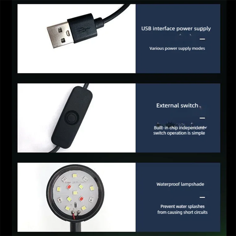 USB LED Fish Tank Clip Lamp Hi - Aquarium Plant Growth recension och pris