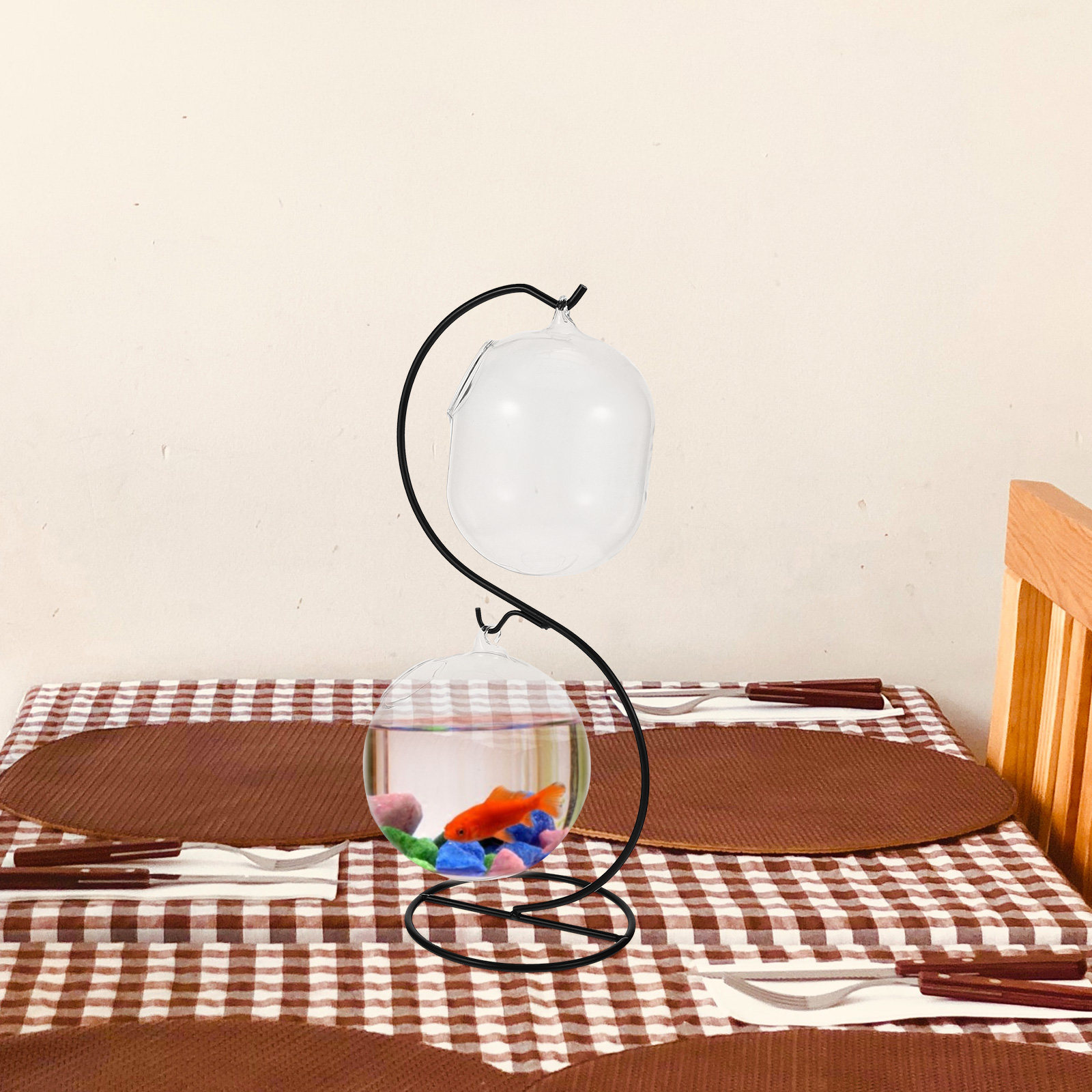 1Set Transparent Desktop Fish  - Aquarium Planted recension och pris